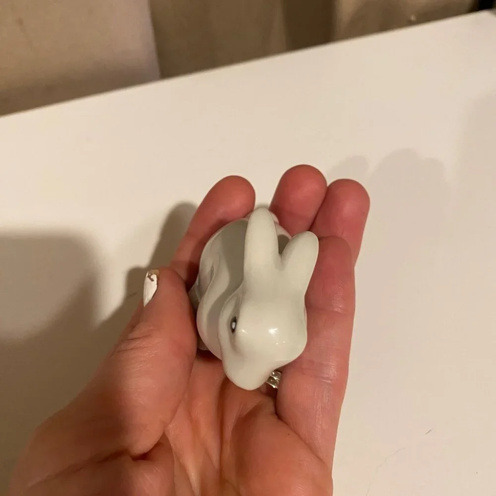 Nora Fleming Mini Gray Rabbit Easter Bunny Figurine Charm